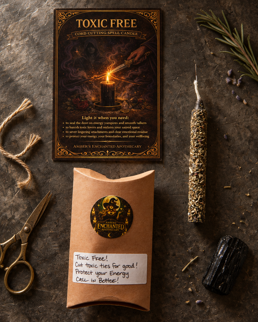 Toxic Free Spell Candle | Protection, Release & Cord-Cutting Ritual
