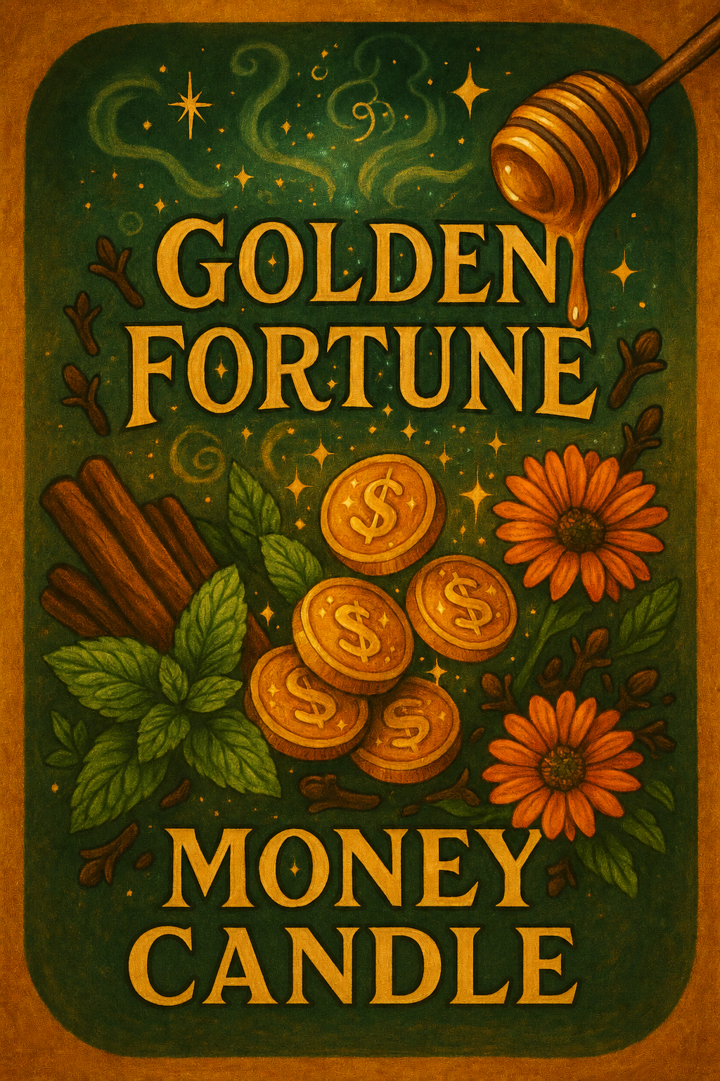 Golden Fortune Money Spell Candle
