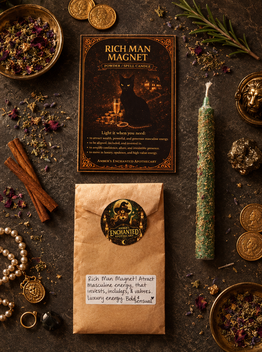 Rich Man Magnet Spell Candle | Attraction, Abundance & Luxury Energy