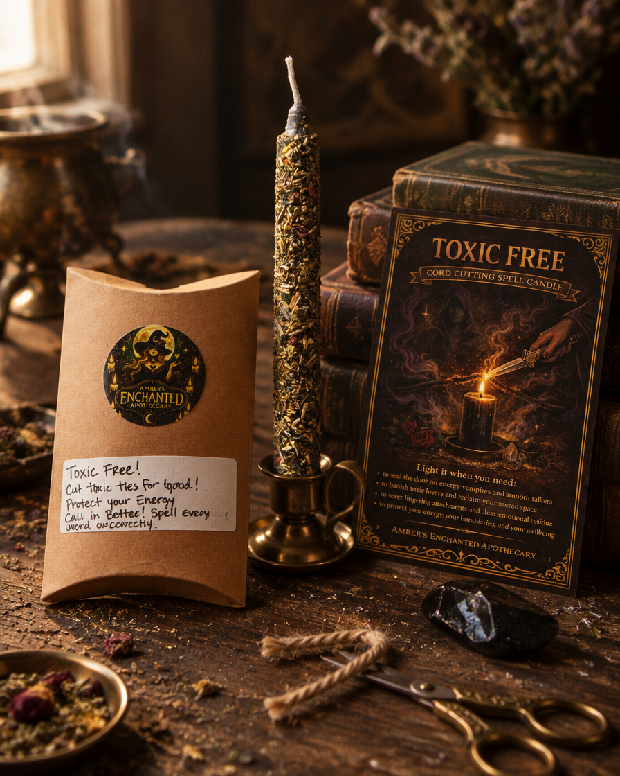 Toxic Free Spell Candle | Protection, Release & Cord-Cutting Ritual