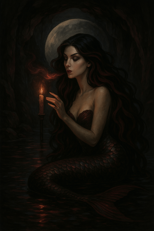 Midnight Siren- Full moon crafted Ritual candle